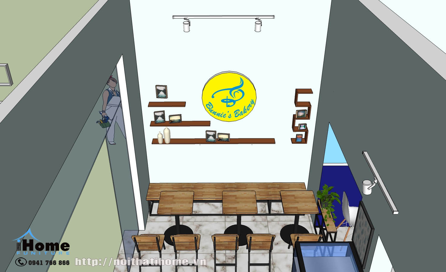 Thiết kế thi cong quán cà phê đẹp Hải Phòng